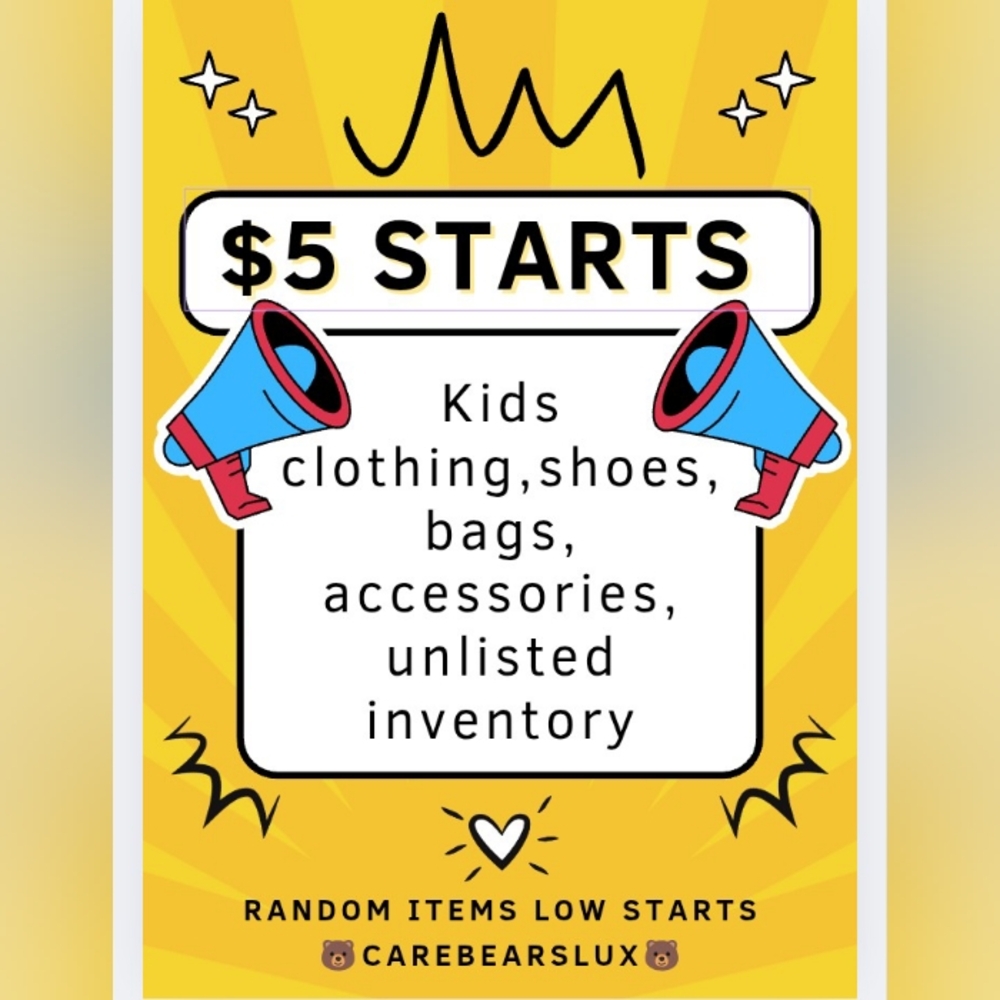 $5 Start! Live notification! Carebearslux is live! Unlisted inventory! 🐻